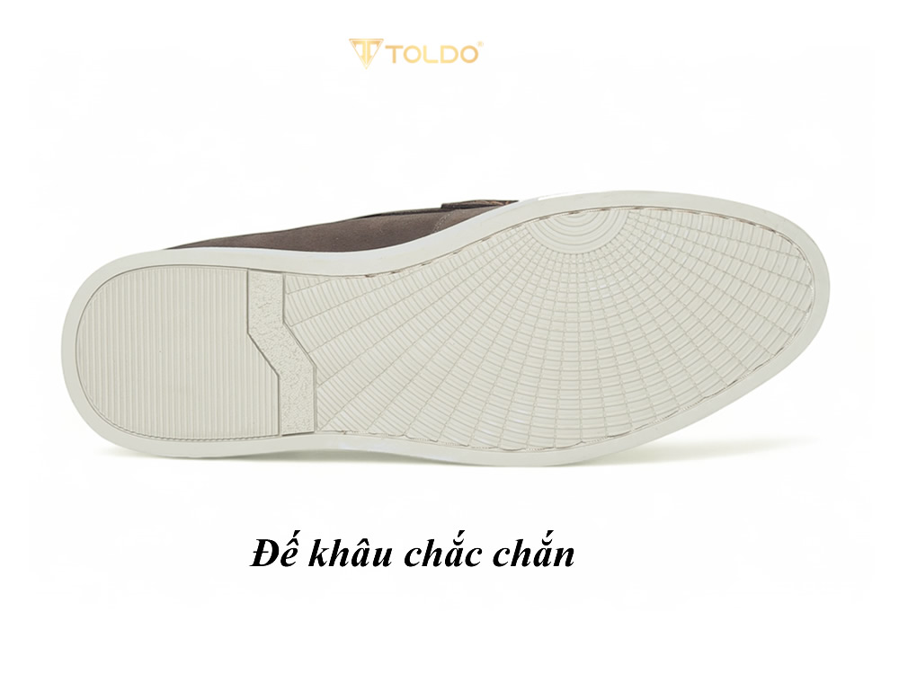 Giày da lộn nam tăng 7cm đế khâu