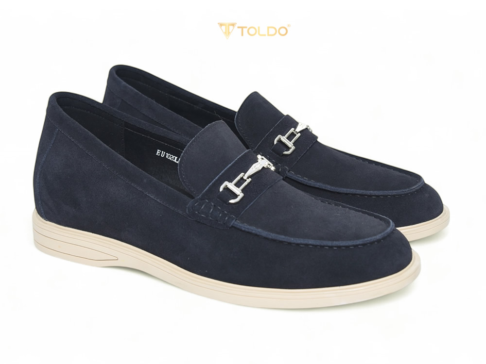 Giày da lộn mềm tăng 7cm chiều cao