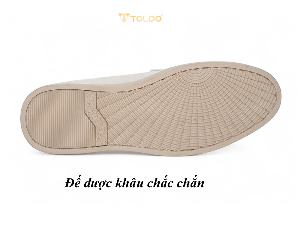 Giày da lộn mềm tăng 6cm đế khâu