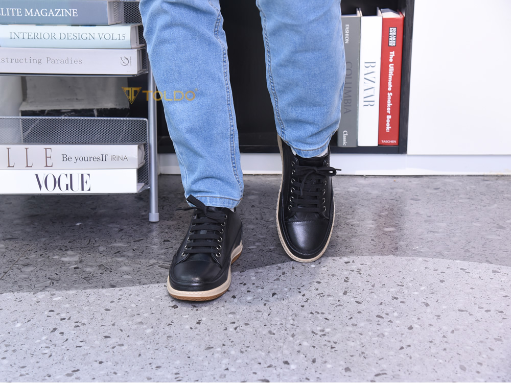 Giày cao 7cm thể thao da thật mềm nhẹ