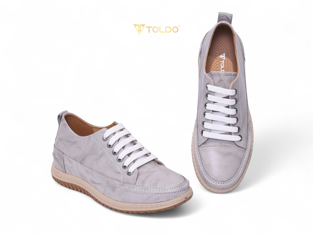 Giày cao 7cm thể thao đế khâu da thật