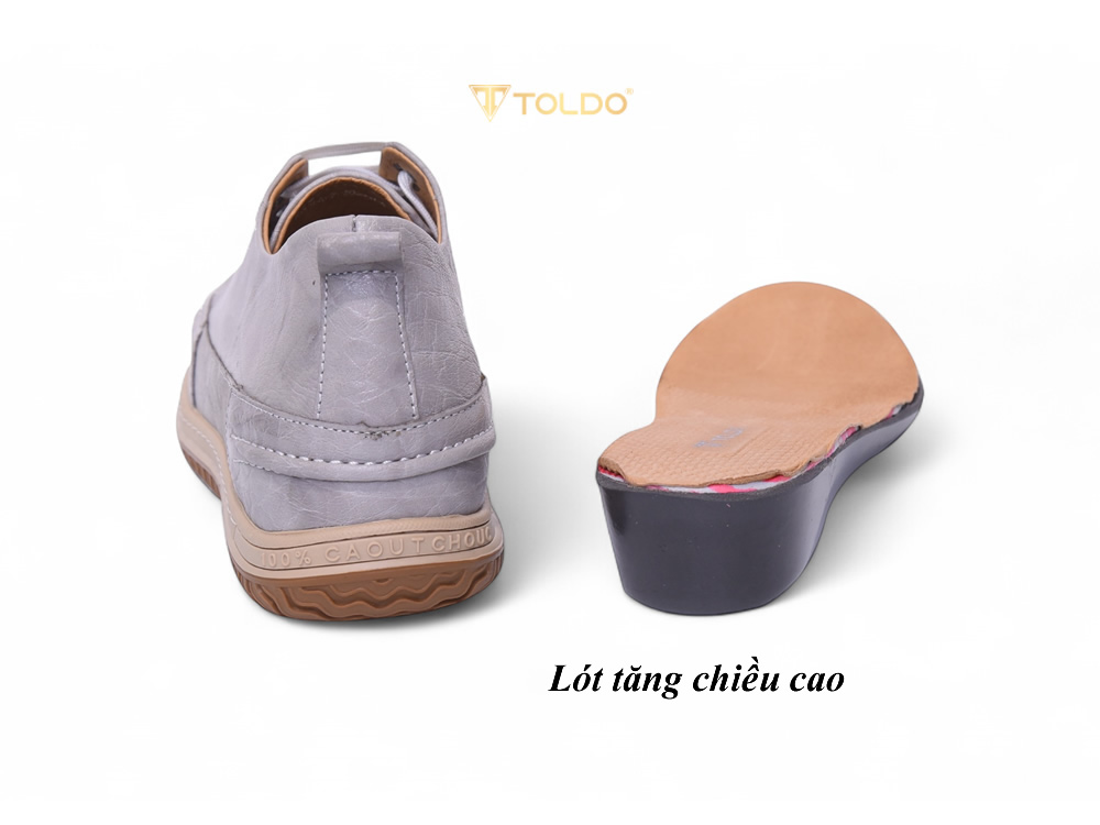 Giày cao 7cm thể thao đế khâu da thật