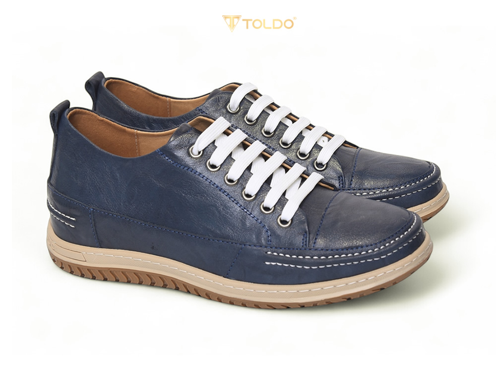 Giày cao 7cm thể thao đế khâu da thật 