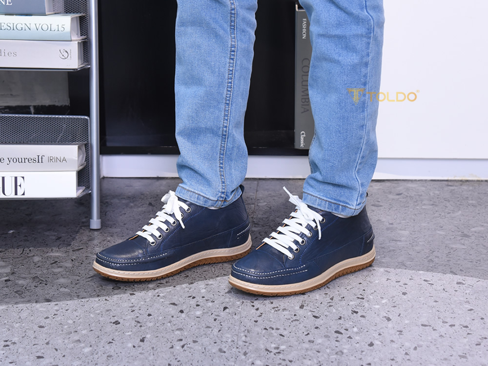 Giày cao 7cm thể thao đế khâu da thật 