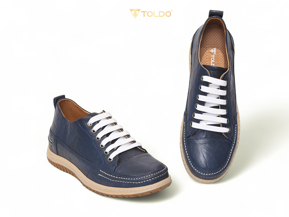 Giày cao 7cm thể thao đế khâu da thật 