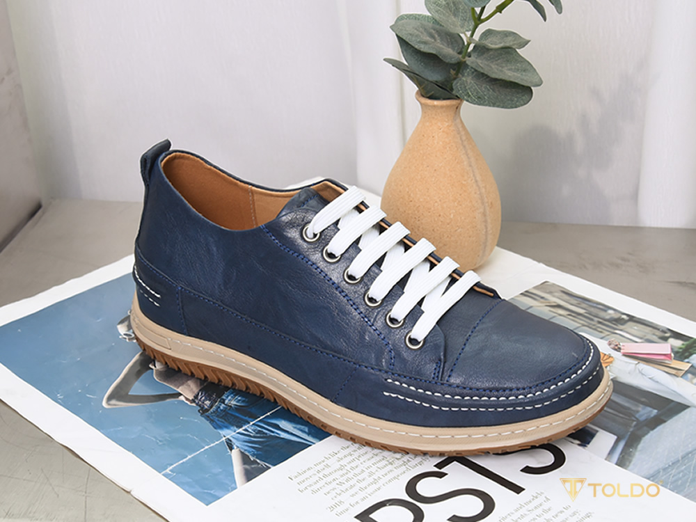 Giày cao 7cm thể thao đế khâu da thật 