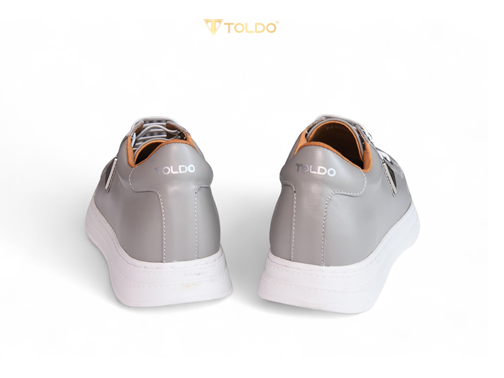 Giày cao 8cm thể thao màu ghi xám