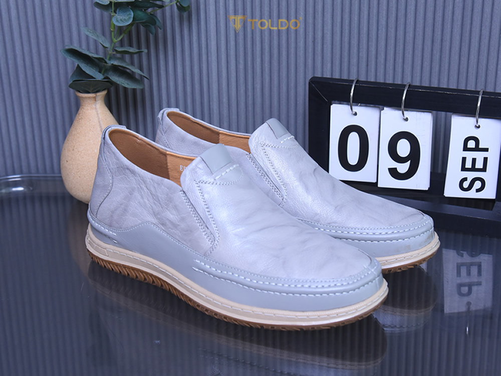 Giày cao nam 7cm đế khâu da thật