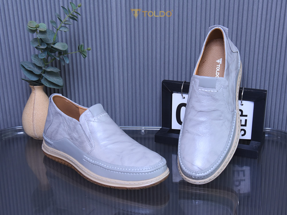 Giày cao nam 7cm đế khâu da thật