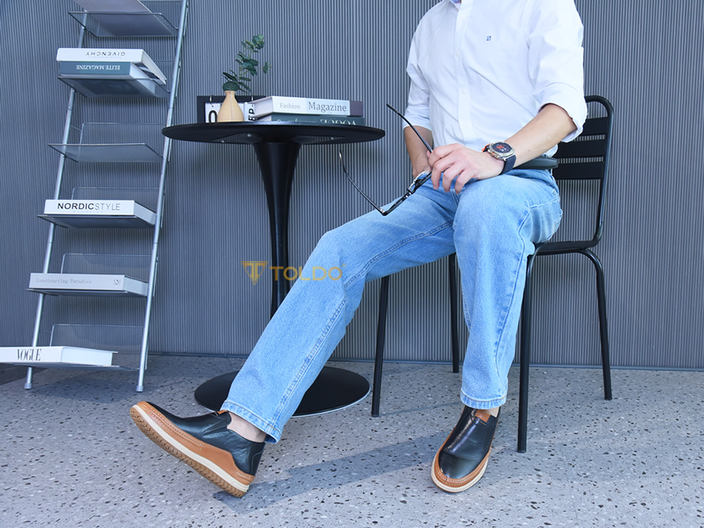 Giày cho nam tăng 7cm da thật