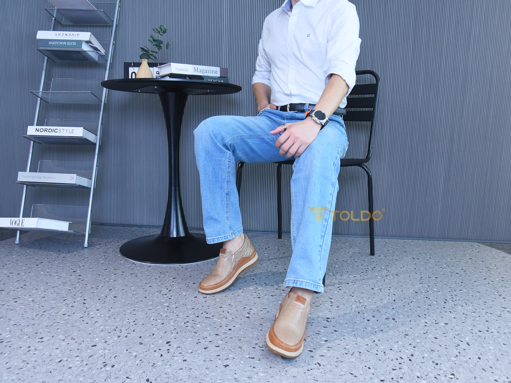 Giày cao 7cm cho nam đế khâu