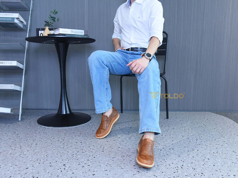 Giày cho nam cao 7cm da thật