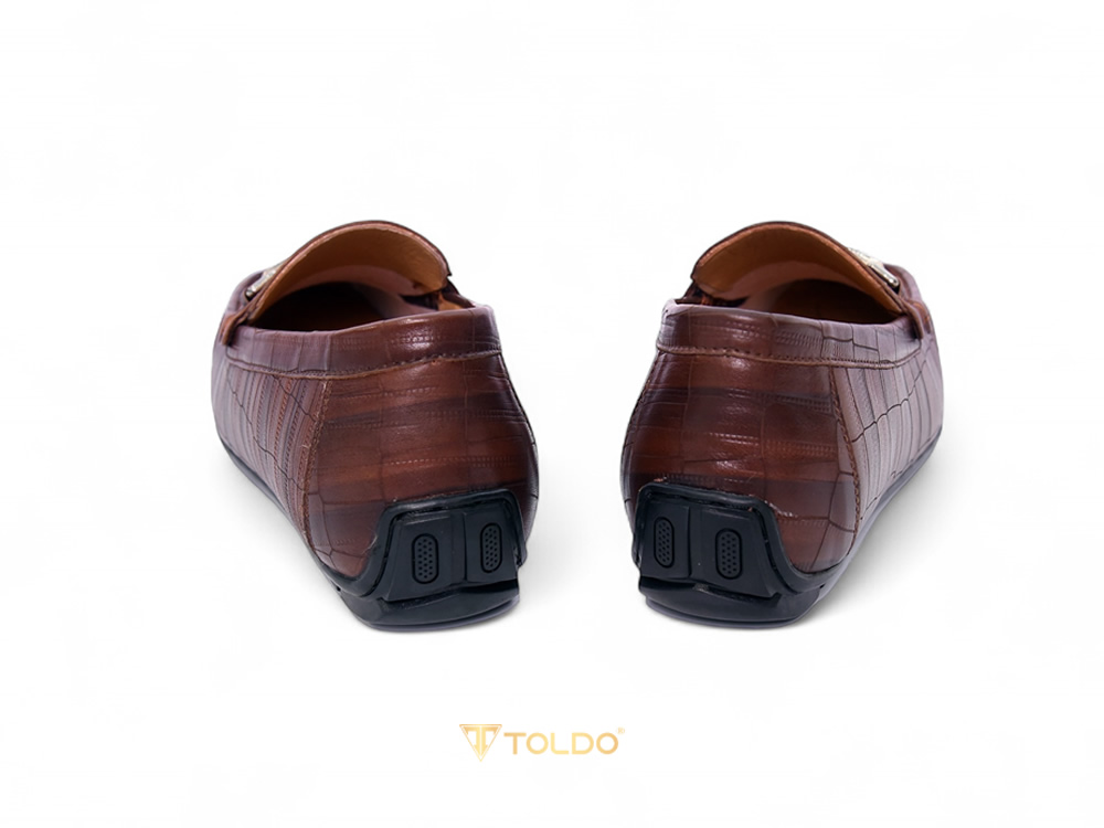 Giày mọi cao 6cm vân cá sấu da thật