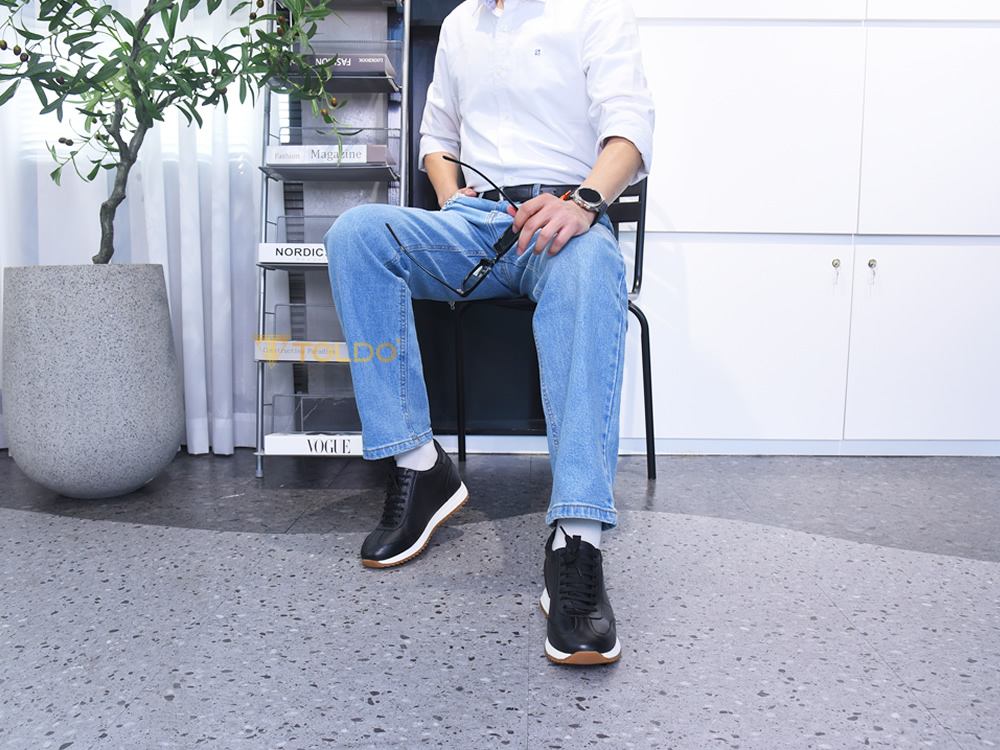 Giày cao nam 8cm cao cấp