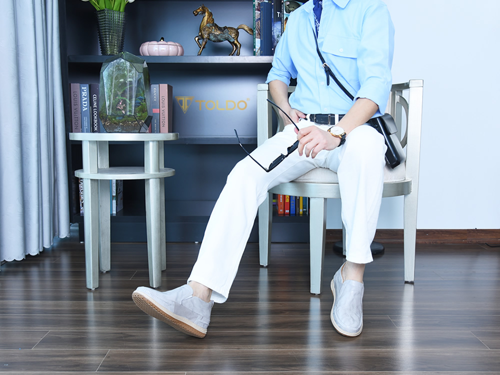 Giày cao 7cm đế khâu da bò thật