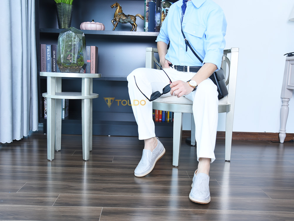 Giày cao 7cm đế khâu da bò thật