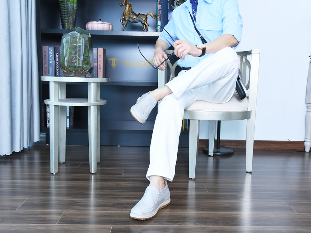 Giày cao 7cm đế khâu da bò thật