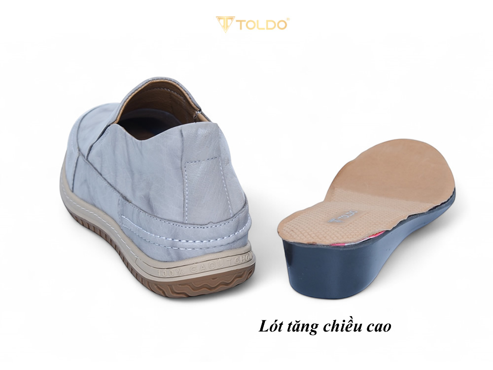 Giày cao 7cm đế khâu da bò thật