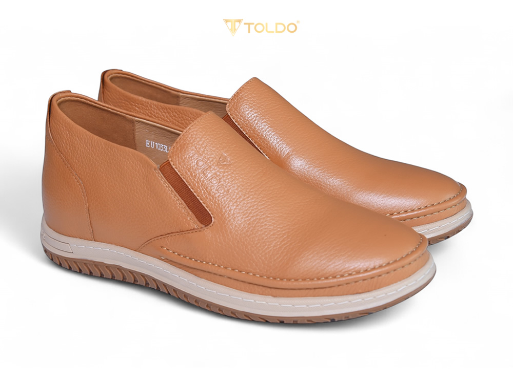Giày nam cao 7cm da sần đế khâu