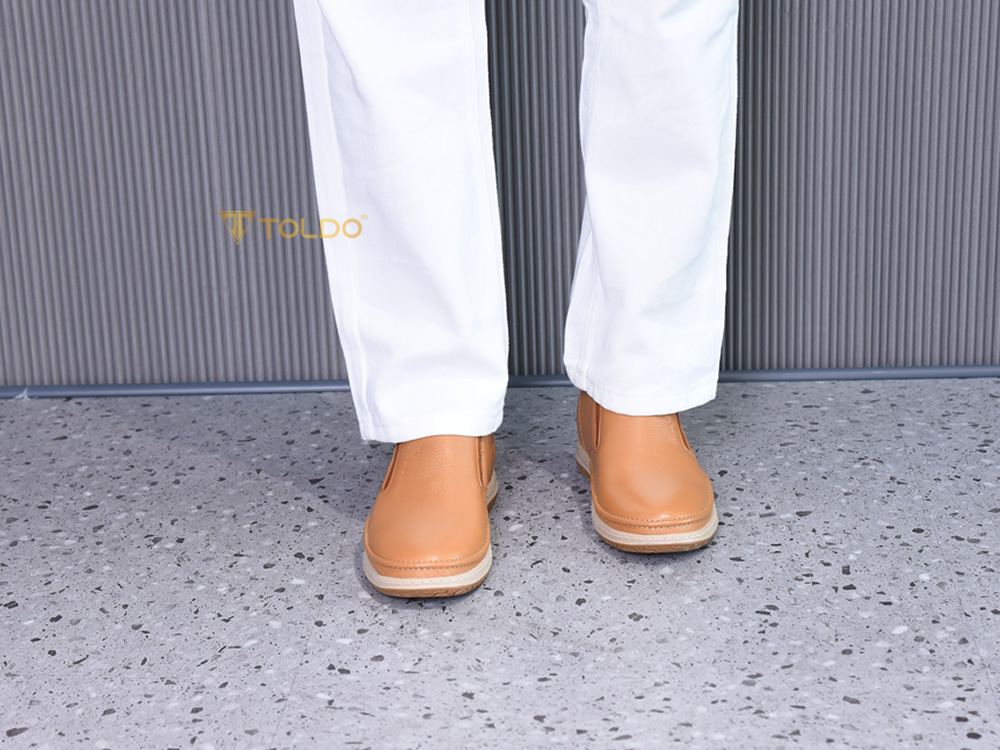 Giày nam cao 7cm da sần đế khâu