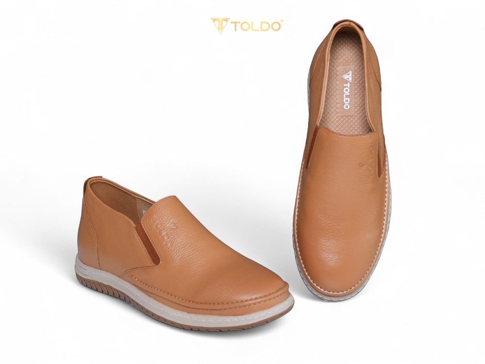 Giày nam cao 7cm da sần đế khâu