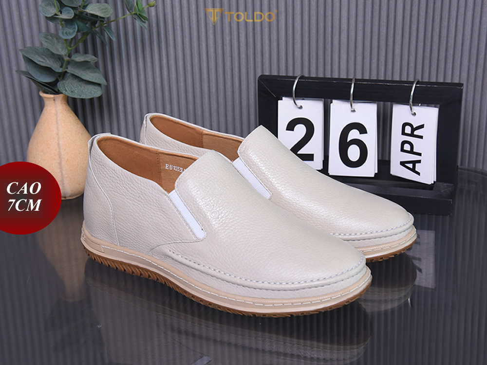 Giày tăng 7cm  chiều cao da sần nhẹ