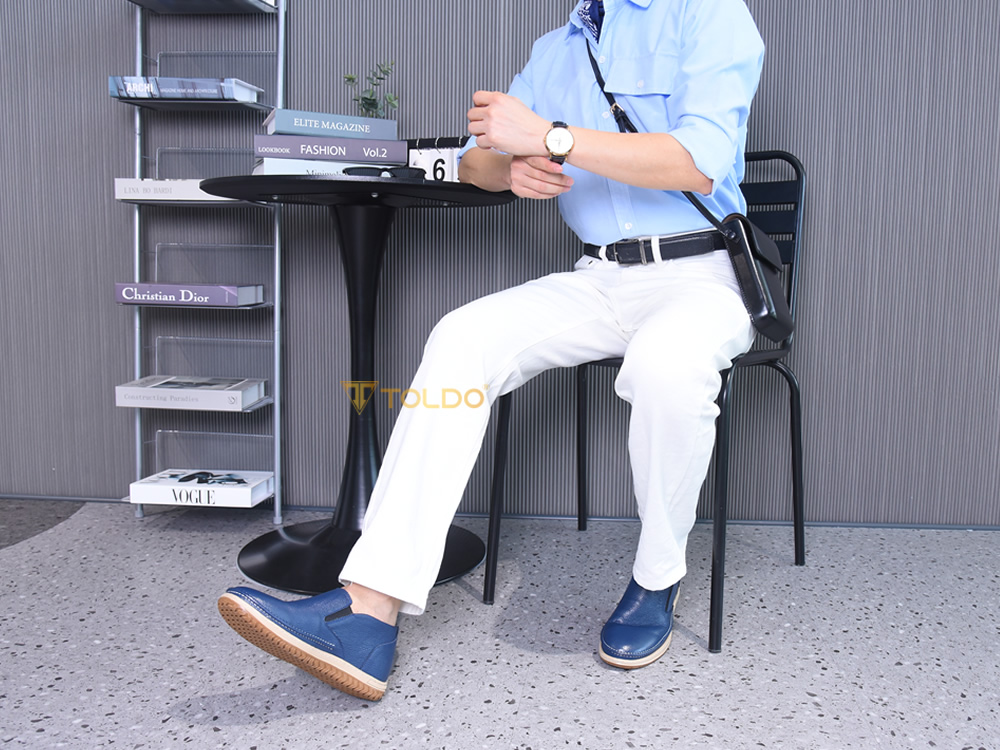 Giày cao 7cm da sần siêu nhẹ