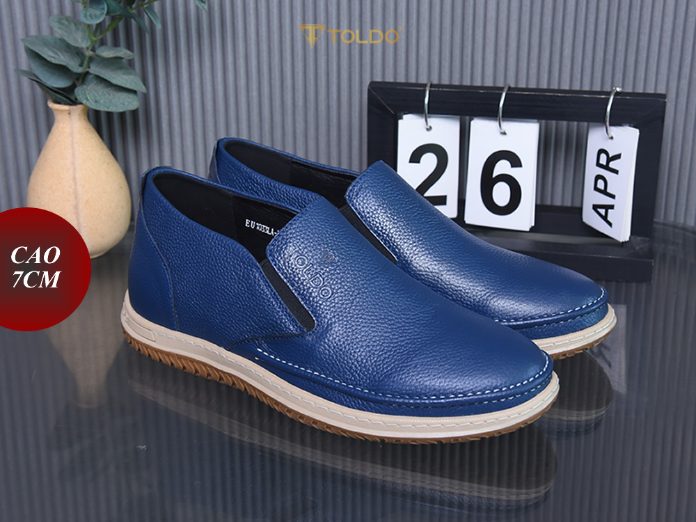 Giày cao 7cm da sần siêu nhẹ
