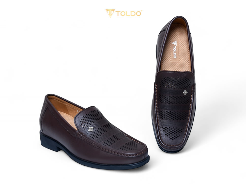 Giày cao nam 7cm thoáng khí đế khâu