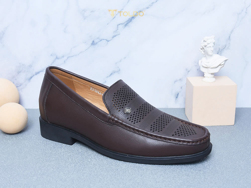 Giày cao nam 7cm thoáng khí đế khâu