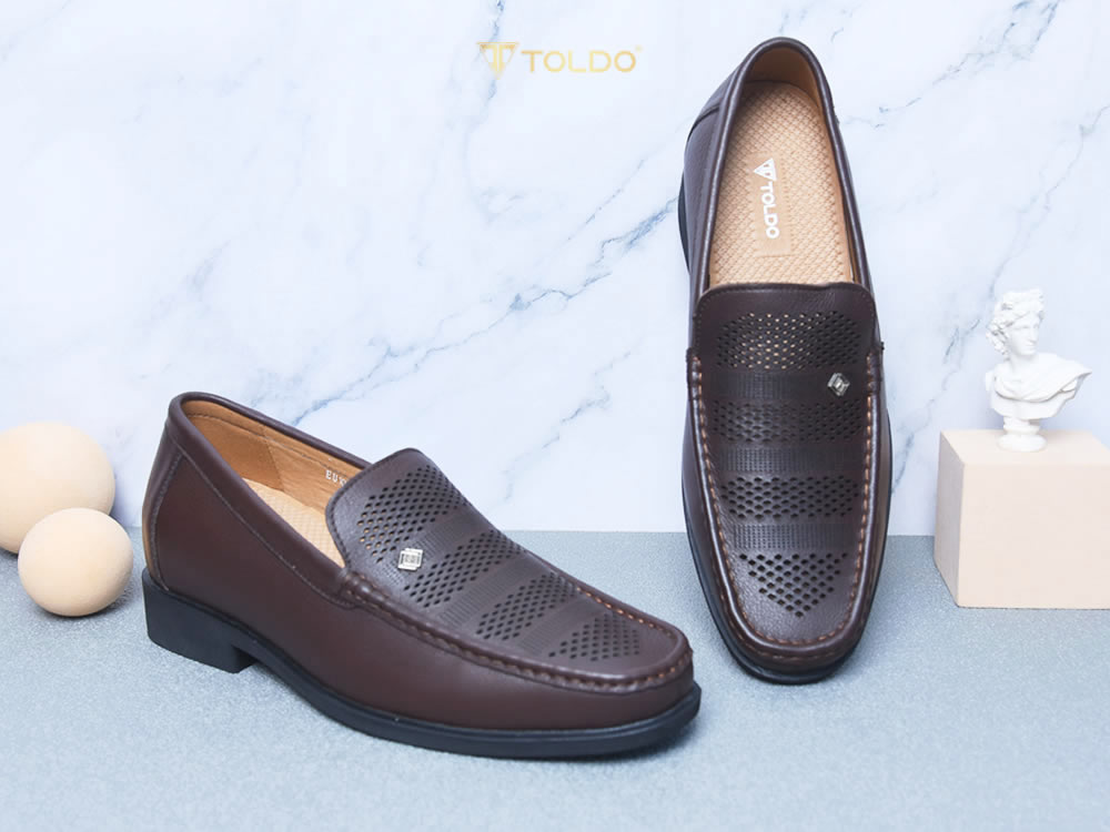 Giày cao nam 7cm thoáng khí đế khâu