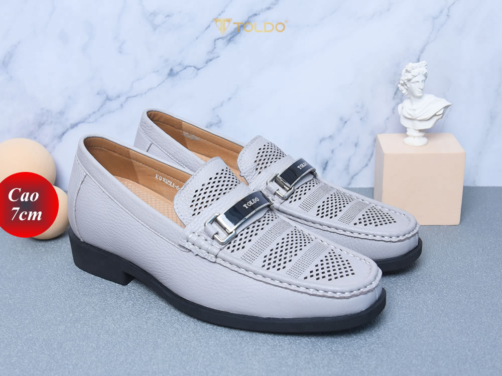 Giày nam cao 7cm thoáng khi đế khâu