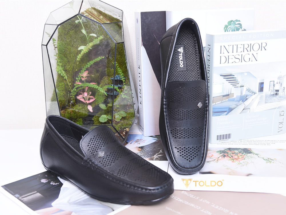 Giày mọi cao 6cm đục lỗ thoáng khí