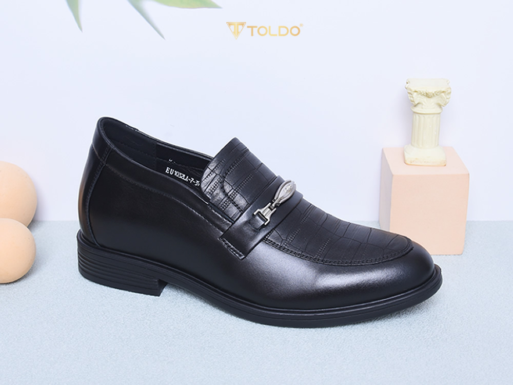 Giày lười tăng 8cm chiều cao đế khâu