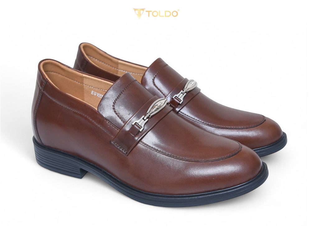 Giày cao 8cm cho nam da thật đế khâu
