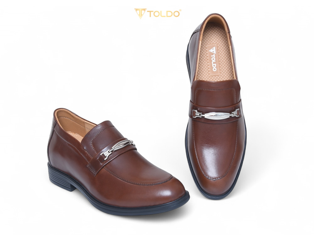 Giày cao 8cm cho nam da thật đế khâu