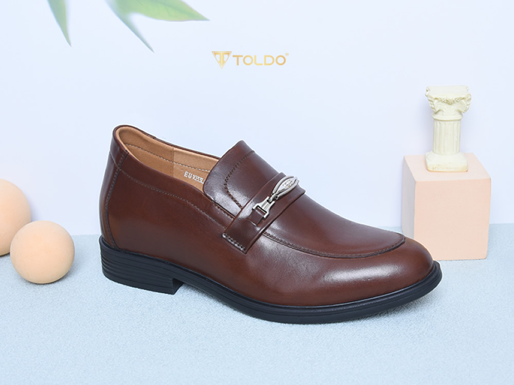 Giày cao 8cm cho nam da thật đế khâu