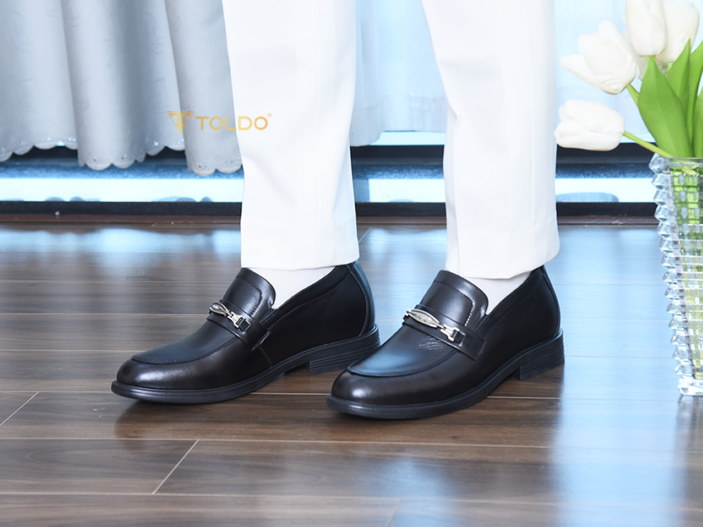 Giày cao 8cm cho nam da thật