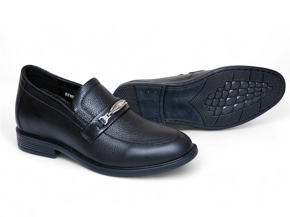 Giày cao nam 8cm da sần đế khâu