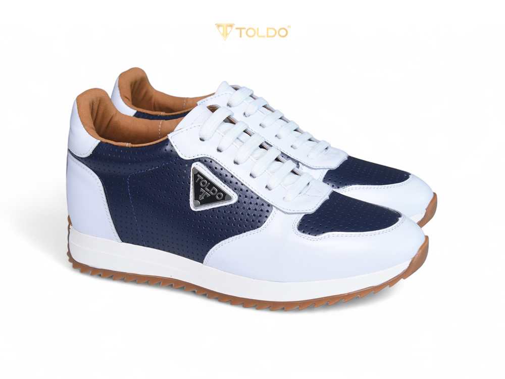 Giày tăng 8cm thể thao nam da thật