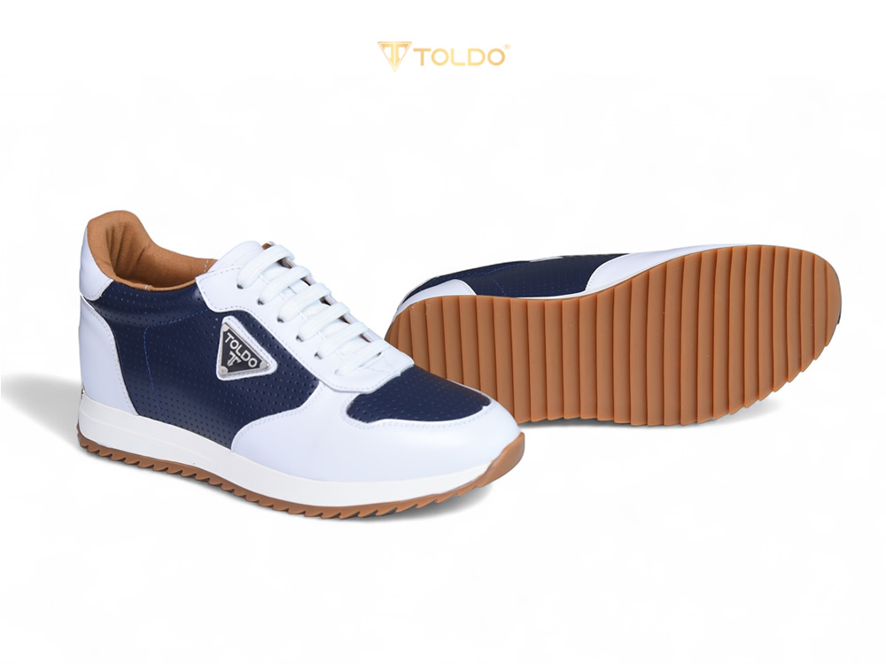 Giày tăng 8cm thể thao nam da thật