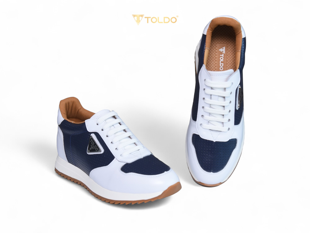 Giày tăng 8cm thể thao nam da thật