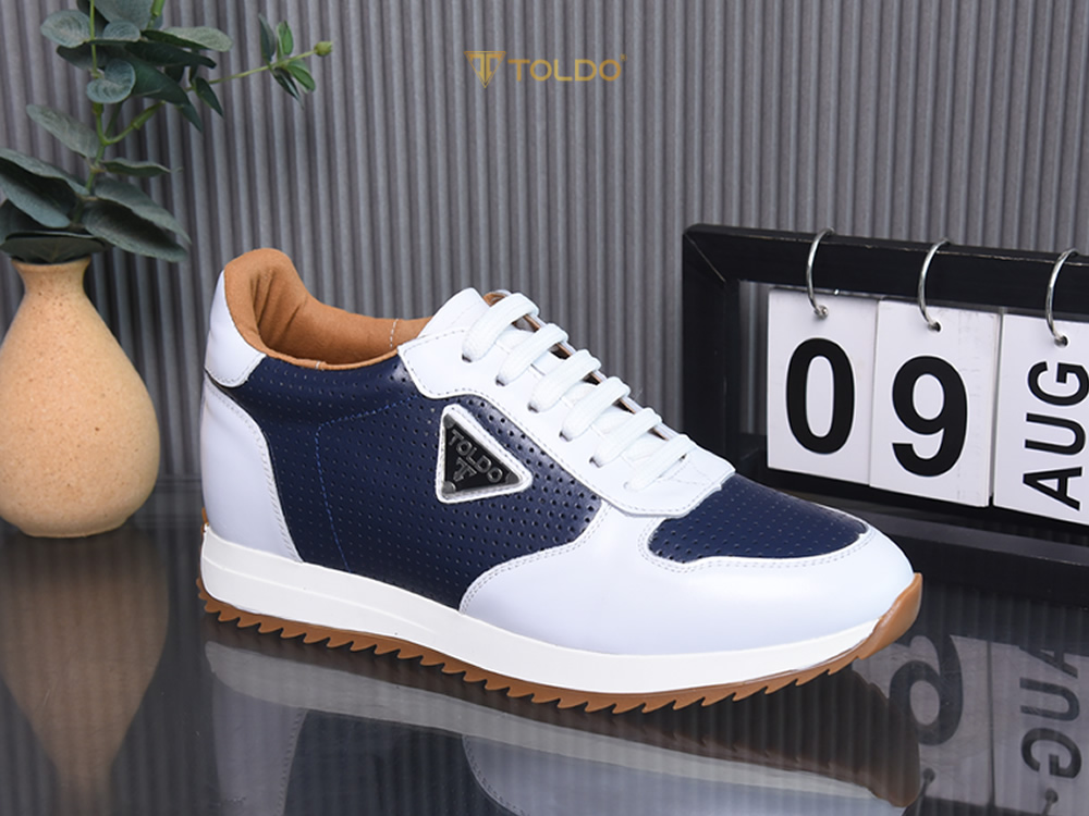 Giày tăng 8cm thể thao nam da thật