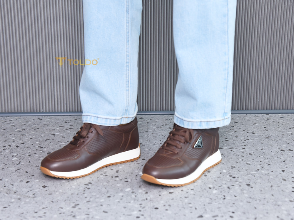 Giày nam cao 8cm thể thao da thật