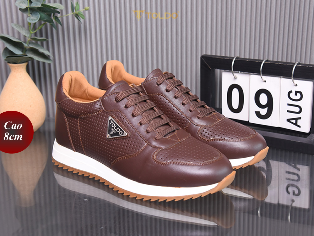 Giày nam cao 8cm thể thao da thật