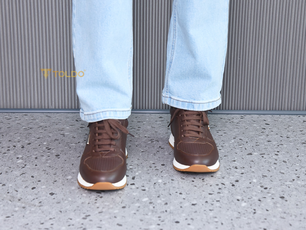 Giày nam cao 8cm thể thao da thật