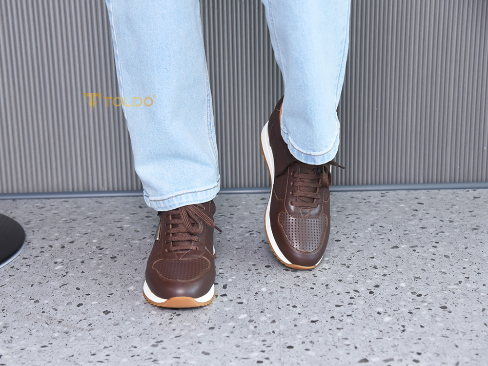 Giày nam cao 8cm thể thao da thật