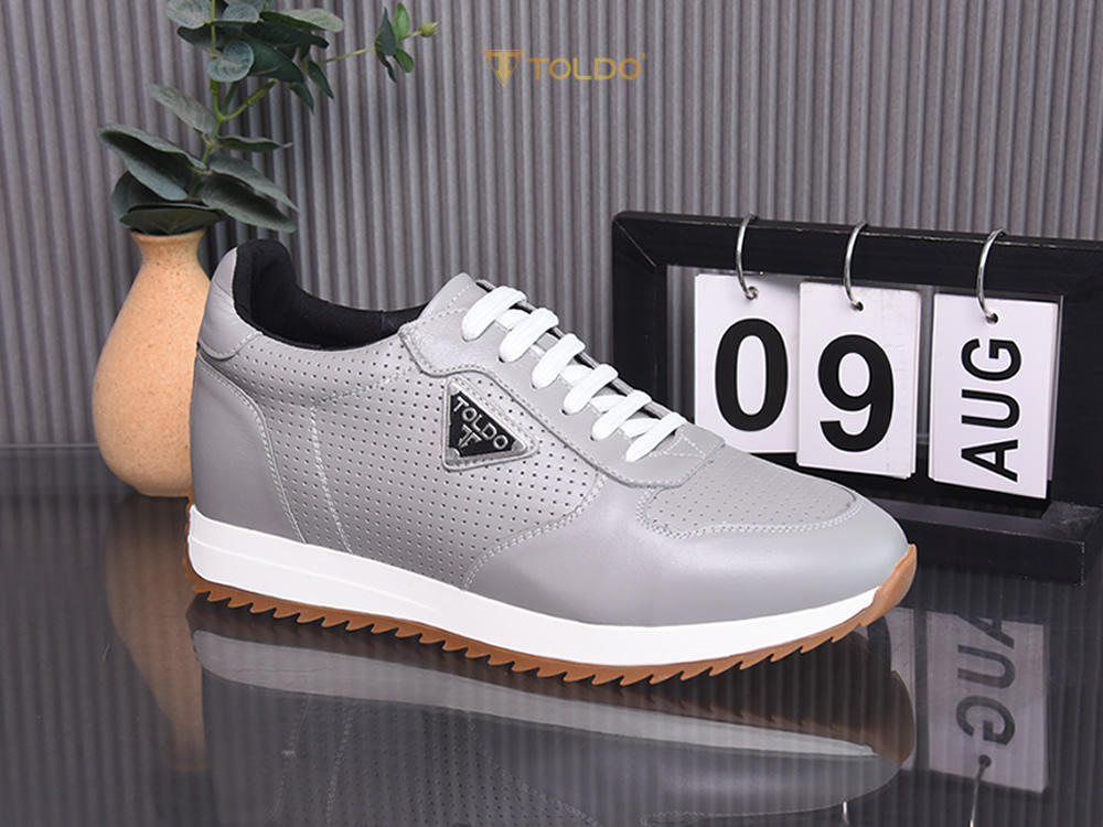 Giày thể thao cao 8cm da thật